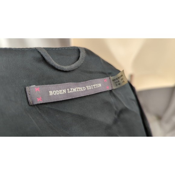 Boden Limited Edition Paisley Shift Dress Gray Short Slv Soft Bohemian Boho S 4 - Picture 4 of 5